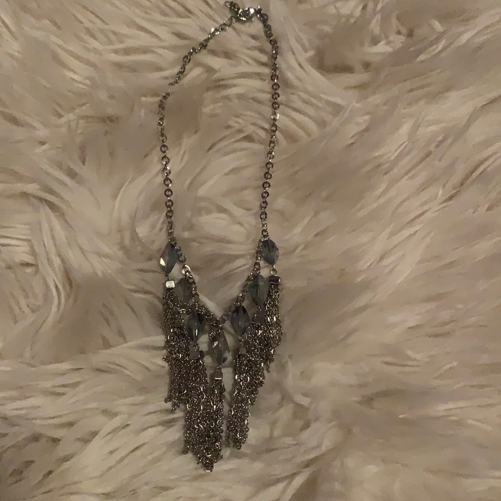 Blue and silver necklace